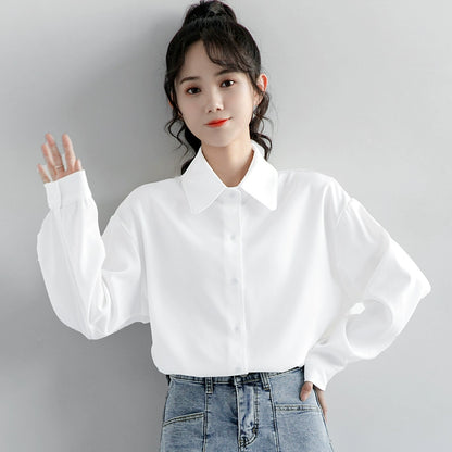 Polo White Long Sleeve Autumn Leisure Inner Shirt