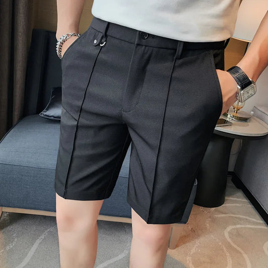 2024 Business Casual Slim Fit Office Short Homme Plus Size